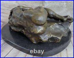 De Collection Art Déco Sculpture Nu Femme Femelle Corps Bronze Statue Figurine