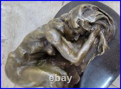 De Collection Art Déco Sculpture Nu Femme Femelle Corps Bronze Statue Figurine