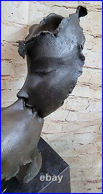 De Collection Bronze Sculpture Statue Art Déco Rare Salvador Dali Bisou Figurine