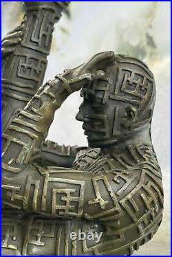 De Collection Bronze Sculpture Statue Art Déco Rare Salvador Dali Mâle Figurine