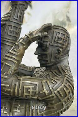 De Collection Bronze Sculpture Statue Art Déco Rare Salvador Dali Mâle Nr