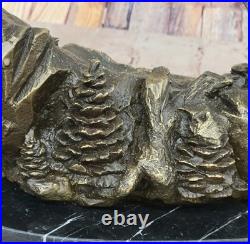 De Collection Bronze Statue Affaire Art Déco Spéciale Patine Deux Course Cerfs