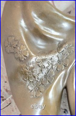 De Collection Français Art Déco Bronze Statue Dansant Femme Domestique Bureau