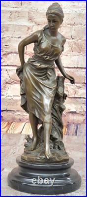 De Collection Moreau Bronze Art Déco Fille Figurine Foire Dame Maison Décoration