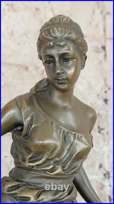 De Collection Moreau Bronze Art Déco Fille Figurine Foire Dame Maison Décoration