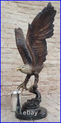 De Collection Statue Bronze Sculpture Signée Original Art Déco Grand Aigle