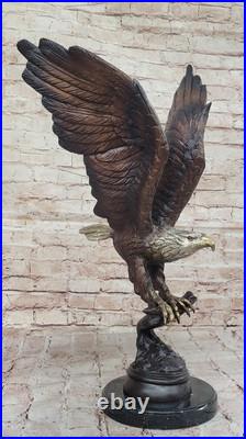 De Collection Statue Bronze Sculpture Signée Original Art Déco Grand Aigle