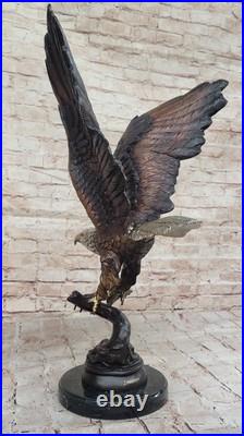 De Collection Statue Bronze Sculpture Signée Original Art Déco Grand Aigle