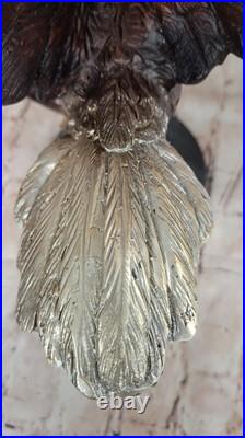 De Collection Statue Bronze Sculpture Signée Original Art Déco Grand Aigle