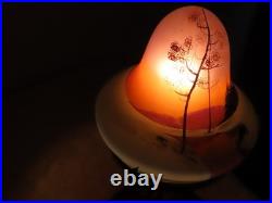 Design Lampe Vintage Lampadaire Probablement Art Déco Avec Belle Peinture Signé