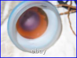 Design Lampe Vintage Lampadaire Probablement Art Déco Avec Belle Peinture Signé