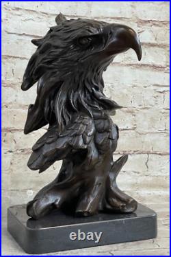 Détaillé Rare Aigle Marbre Sculpture Buste Bronze Tête Collection Art Déco Solde