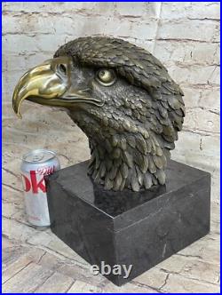 Détaillé Rare Aigle Marbre Sculpture Buste Bronze Tête Collection Art Déco Soldé Détaillé Rare Aigle Marbre Sculpture Buste Bronze Tête Collection Art Déco Soldé