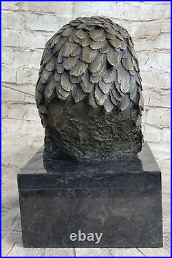 Détaillé Rare Aigle Marbre Sculpture Buste Bronze Tête Collection Art Déco Solde