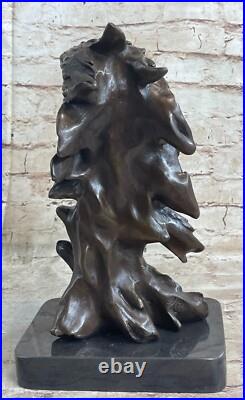 Détaillé Rare Aigle Marbre Sculpture Buste Bronze Tête Collection Art Déco Solde