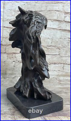 Détaillé Rare Aigle Marbre Sculpture Buste Bronze Tête Collection Art Déco Solde
