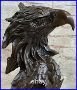 Détaillé Rare Aigle Marbre Sculpture Buste Bronze Tête Collection Art Déco Solde