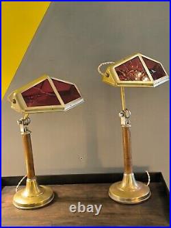 Duo Lampes Pirouett France 1930 Vintage Collection