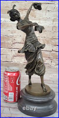 Élégance Détail Art Déco Bronze Par CL. J R Colinet Statue De Collection