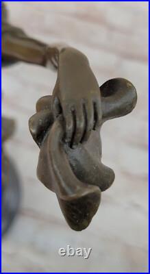 Élégance Détail Art Déco Bronze Par CL. J R Colinet Statue De Collection