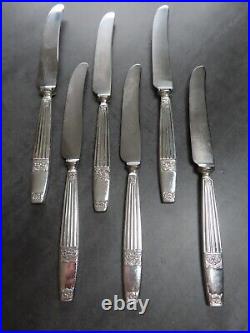 Elkington Plaqué Argent Table Couteaux 19cm Westminster Vintage Couvert Art Déco