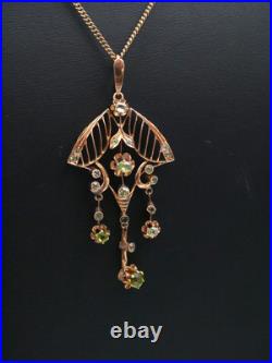 Émeraudes Art Nouveau 56 Zolotniki Tsar 585 Or Rose Bijoux Art Déco Russie
