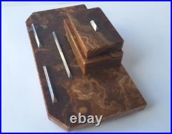 Encrier Art Déco Onyx Années 1920 AL726