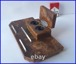 Encrier Art Déco Onyx Années 1920 AL726