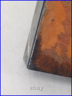 Encrier Art Déco en marbre et bronze Mouette sur boule verre 1930