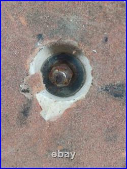 Encrier Art Déco en marbre et bronze Mouette sur boule verre 1930