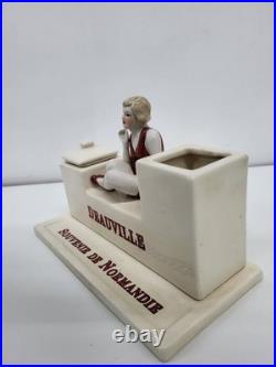 Encrier Ecritoire Figurine Baigneuse Normandie Deauville Style Art Deco Style Ar