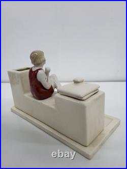 Encrier Ecritoire Figurine Baigneuse Normandie Deauville Style Art Deco Style Ar