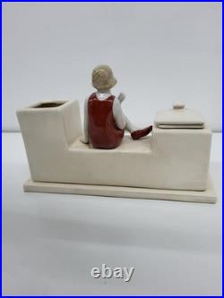 Encrier Ecritoire Figurine Baigneuse Normandie Deauville Style Art Deco Style Ar