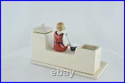 Encrier Ecritoire Figurine Baigneuse Normandie Le touquet Style Art Deco Style A