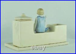 Encrier Ecritoire Figurine Baigneuse Normandie Trouville Style Art Deco Style Ar