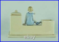 Encrier Ecritoire Figurine Baigneuse Normandie Trouville Style Art Deco Style Ar