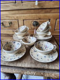 Ensemble Tasse Art Deco France 1920 Peint À La Main