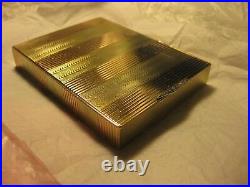 Etui A Cigarettes Or 14k 160 Gr Platine Diamants Signee Charlton & Co Art Deco