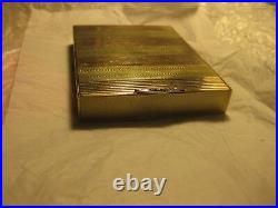 Etui A Cigarettes Or 14k 160 Gr Platine Diamants Signee Charlton & Co Art Deco