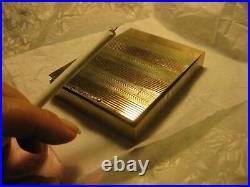 Etui A Cigarettes Or 14k 160 Gr Platine Diamants Signee Charlton & Co Art Deco