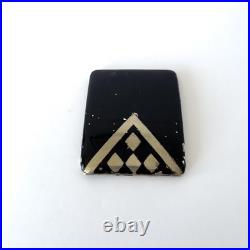 Étui à cigarettes Art déco en métal argenté laqué noir Années 1930