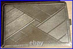 Étui à cigarettes hongrois ancien en argent 800 poinçonné 140 g Art déco