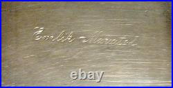 Étui à cigarettes hongrois ancien en argent 800 poinçonné 140 g Art déco