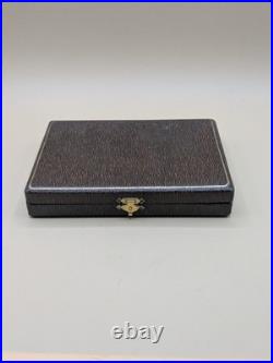 Étui à cigarettes / porte-cartes Barrouquère en métal argenté Art déco