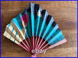 Éventail Publicitaire Art Deco En Papier Français Liqueur Marie Brizard