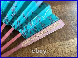 Éventail Publicitaire Art Deco En Papier Français Liqueur Marie Brizard