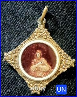 Exceptionnelle Méd. Art Déco Argent Guilloché 33,5x31 mm Orfèvre FBE Genève 1923