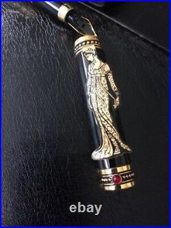 FRANKLIN Comme neuf-Art Deco Femme Motif Léopard-Collector stylo plume Vintage