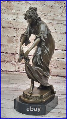 Figure De Collection En Bronze'Shawl Dancer' Art Déco Signée Par C J R Colinet