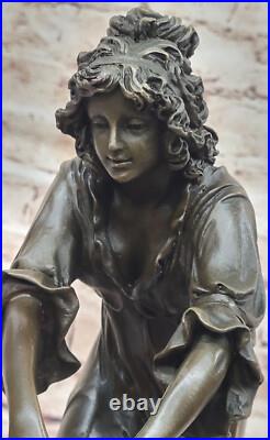 Figure De Collection En Bronze'Shawl Dancer' Art Déco Signée Par C J R Colinet